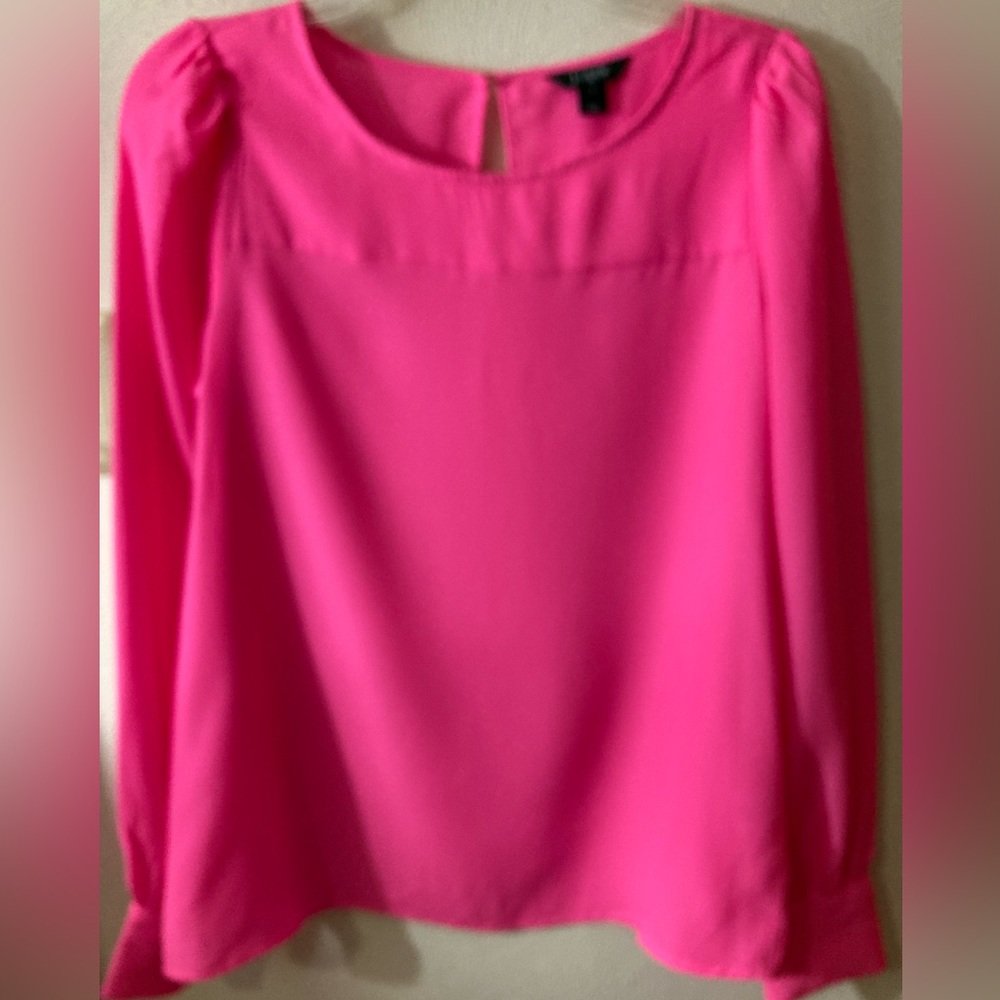 J Crew Factory Pink Long Sleeve Top Size Small